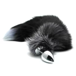 Alive Plug Anal Queue De Renard L Black & White Fox Tail