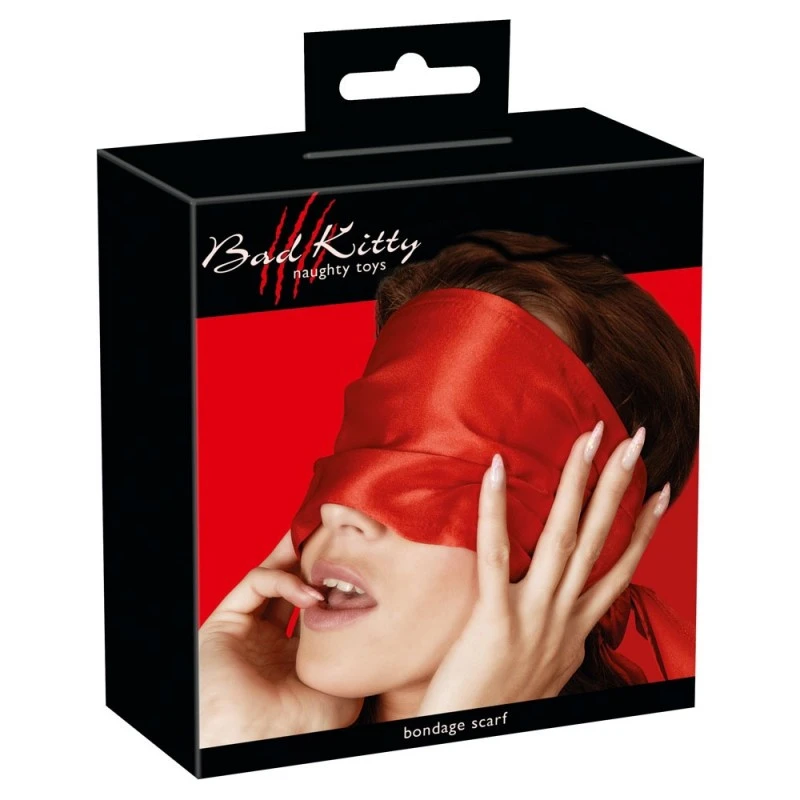 Bad Kitty Bandeau De Bondage En Satin Rouge – Image 2