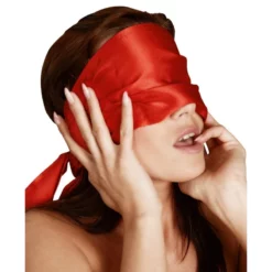 Bad Kitty Bandeau De Bondage En Satin Rouge