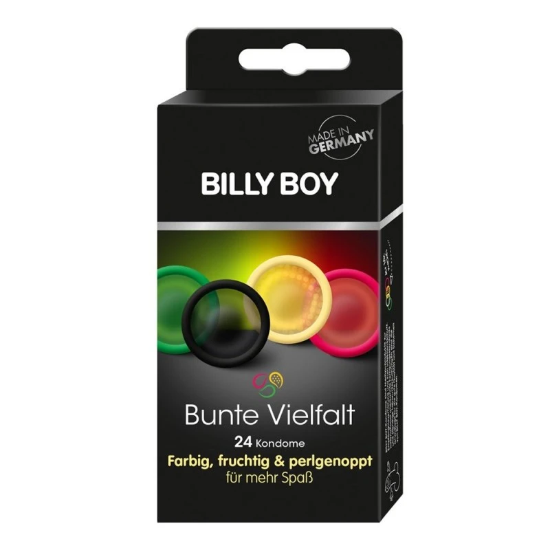 Billy-Boy Préservatifs Billy Boy Colorés & Aromatisés & Perlés Boîte De 24