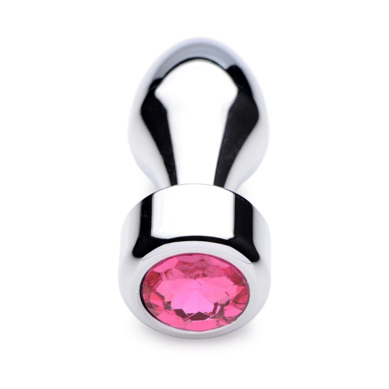 Booty Sparks Plug Anal Métal Weighted Bijou Pink Gem Small – Image 2
