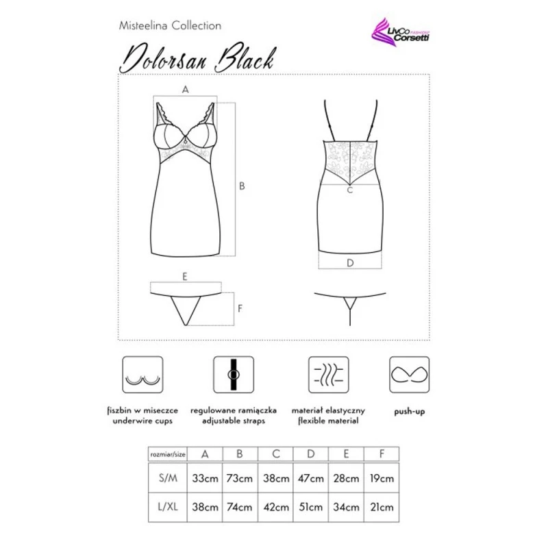 LivCo Corsetti Nuisette Dolorsan Misteelina Collection Dentelle Noire – Image 3