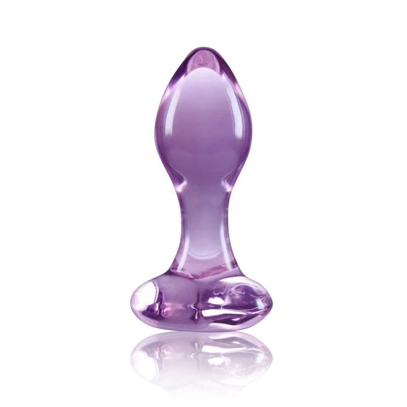 Nsnovelties Plug Anal En Verre Crystal Heart Violet – Image 2