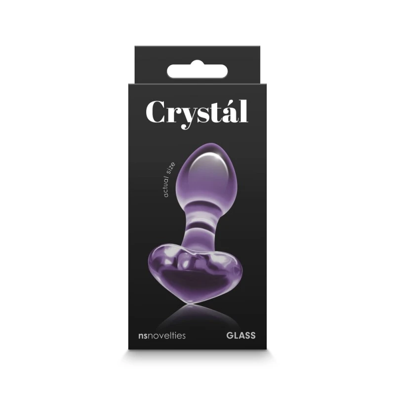 Nsnovelties Plug Anal En Verre Crystal Heart Violet – Image 4