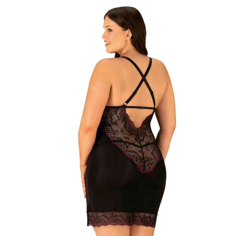 Obsessive Nuisette Vanessme Dentelle Florale Noire GT – Image 3