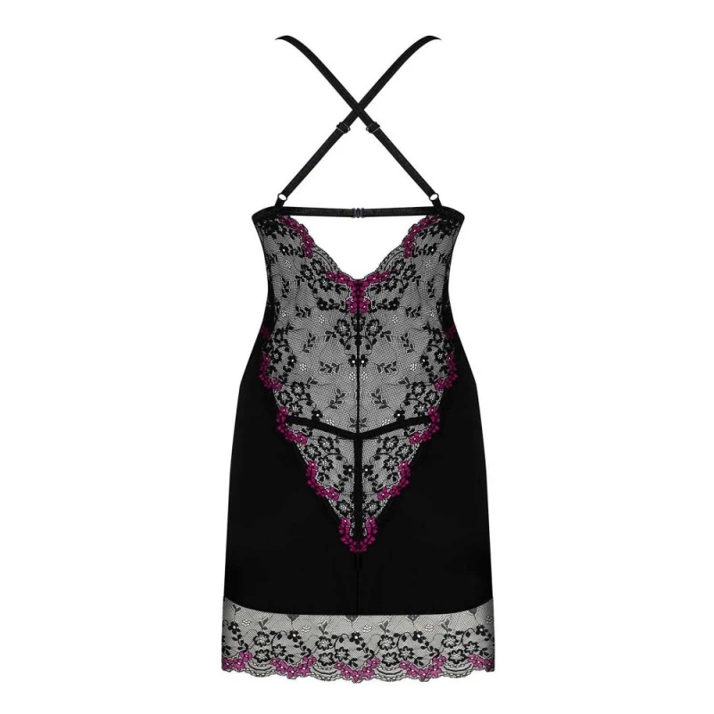 Obsessive Nuisette Vanessme Dentelle Florale Noire GT – Image 4