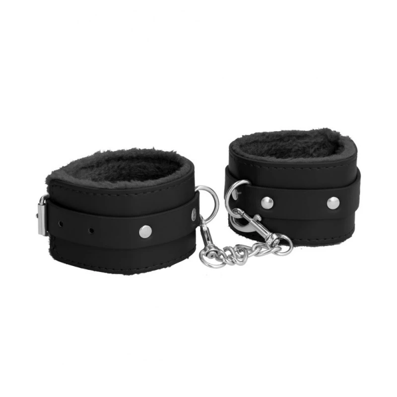 Ouch! Menottes Poignets Plush Leather Wrist Cuffs – Image 2