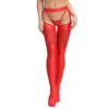 PARIS HOLLYWOOD Collant String Ouvert Effet Wetlook Rouge
