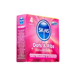 Préservatifs Skins Perlés Et Nervurés Boîte De 4