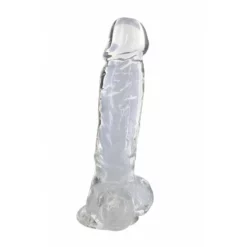 PURE JELLY Gode Ventouse Jelly Avec Testicules XL Large Transparent