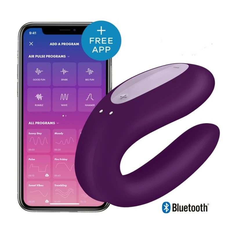 Double Joy Violet Satisfyer Partner Stimulateur Connecté Pour Couple